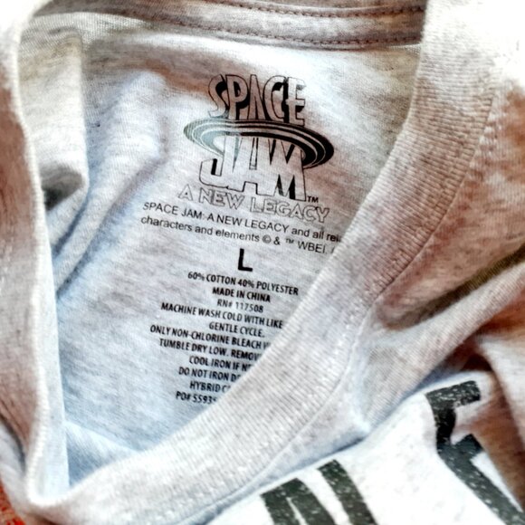 Space Jam New Legacy Boys T-Shirt Looney Tunes Gray Long Sleeve Large - Picture 7 of 12